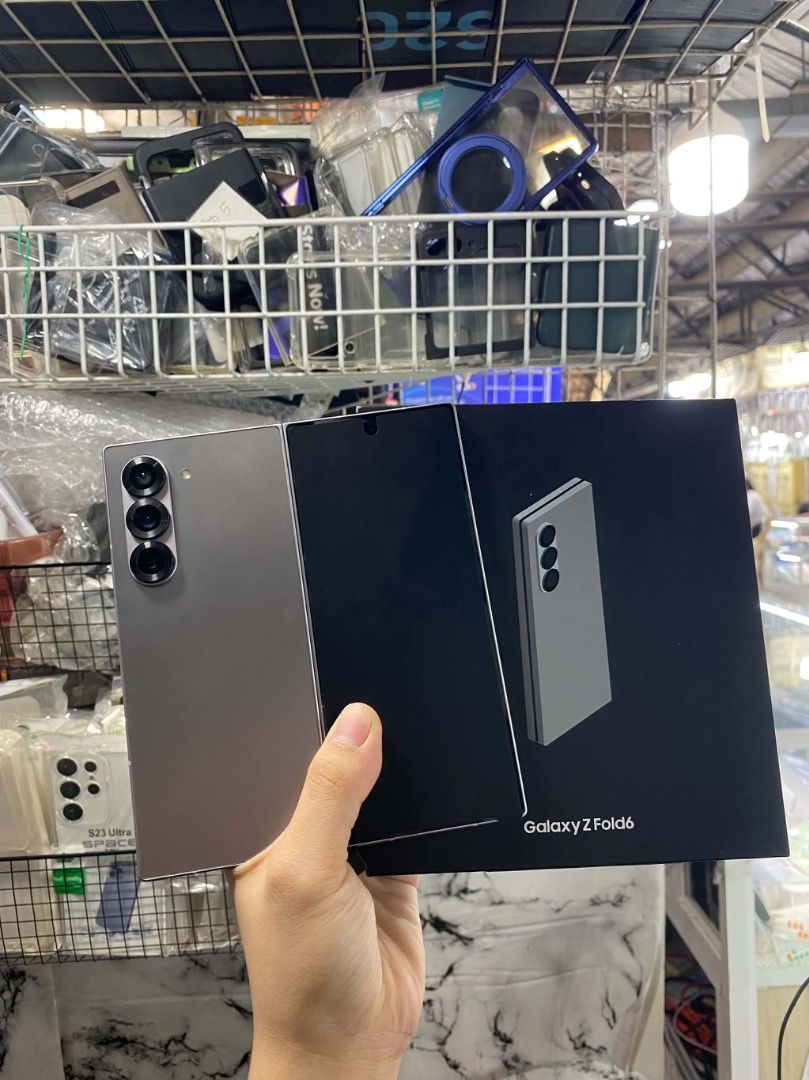 Samsung Galaxy Z Fold 6 512 Silver Shadow Complete (Category: Samsung) located in Pasig City. Submitted by samsungtolentinoph (Listing ID 1471104297, Image 1). Description: For sale! Samsung Galaxy Z Fold 6 5G (Openline, NTC Approved) *Minor dents only but no other issues 🏷️ Price list: 512GB - 32,500 pesos 🎨 Colors: Silver Shadow (DM for availability) 📦 Package and Condition: Complete with Box | No hidden issues | No history of repair | Inner