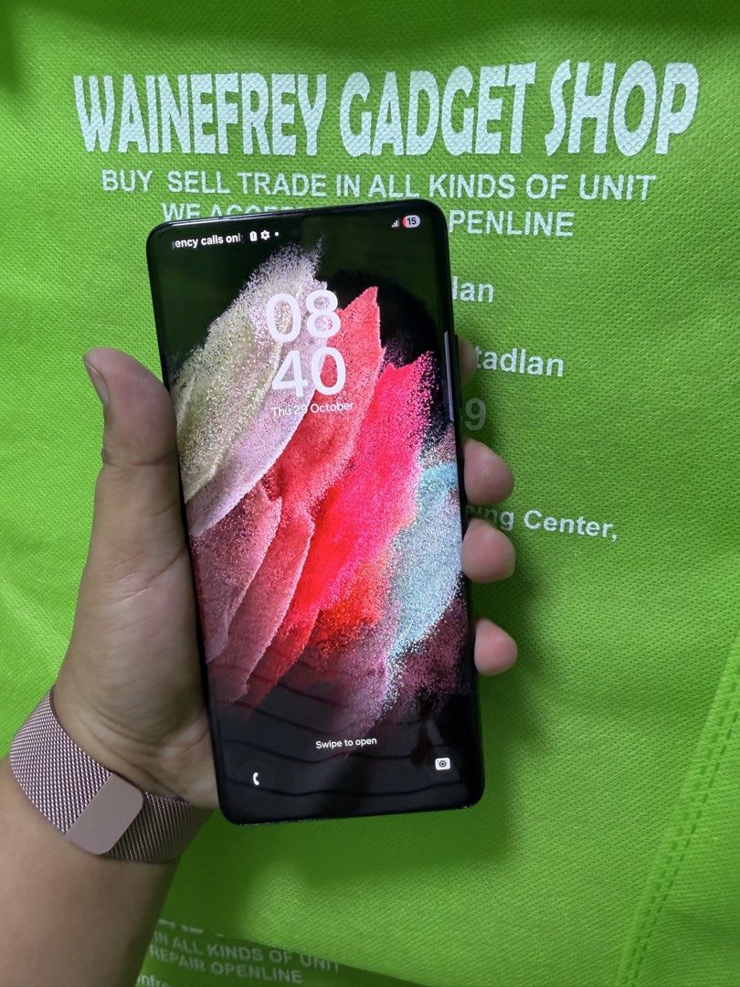 Samsung S21 Ultra 5G (Category: Samsung) located in San Juan City. Submitted by wainefreygadgetshop (Listing ID 1471092791, Image 3). Description: Samsung S21 Ultra 5G (PLEASE SEARCH MO NALANG FULL SPECS) ALL GOODS AT WORKING NO HIDDEN ISSUE GAMING PHONE PEDE PANG BACK UP PHONE SCREEN TESTED SIGNAL TESTED CAMERA SOBRANG LINAW HONEST ISSUE ILALAGAY SA NOTE KUNG MERON MAN PARA AWARE KA! Dipo makinis napaka obvious nang denta oag sa personal normal 