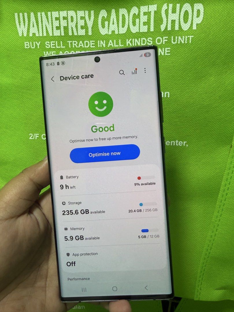 Samsung S22 Ultra 12/256 (Category: Samsung) located in San Juan City. Submitted by wainefreygadgetshop (Listing ID 1471092518, Image 3). Description: Samsung S22 Ultra 12/256 (PLEASE SEARCH MO NALANG FULL SPECS) ALL GOODS AT WORKING NO HIDDEN ISSUE GAMING PHONE PEDE PANG BACK UP PHONE SCREEN TESTED SIGNAL TESTED CAMERA SOBRANG LINAW HONEST ISSUE ILALAGAY SA NOTE KUNG MERON MAN PARA AWARE KA! Dipo makinis napaka obvious nang denta oag sa personal