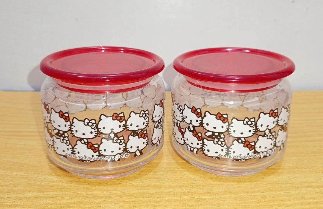 Sanrio Hello Kitty Glass Jars (Category: Food Organization & Storage) located in Binan City. Submitted by mayjhe (Listing ID 1470961888, Image 2). Description: 💛 For Sale 💛 🌸 Sanrio Hello Kitty 🍀 Glass Jars 📍 Condition: Good 💰 Price is ₱ 275.00 each 👉 Other details posted 🇵🇭 Location Biñan Laguna 🛵 Courier J& T and Lalamove 📋 Shipping by schedule 📍 NO COD & COP 📌 All items are carefully packed and labeled with Fragile stickers for br