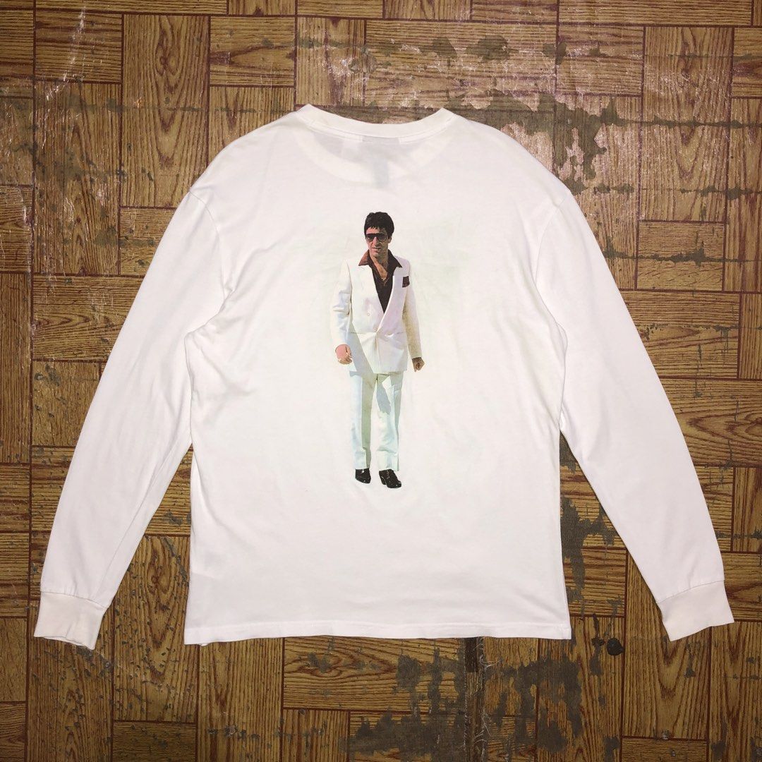 SCARFACE X H&M LONGSLEEVES (Category: Tshirts & Polo Shirts ) located in Dasmarinas. Submitted by cornyxmessy (Listing ID 1470984225, Image 1). Description: width - 20.5 length - 26.5.