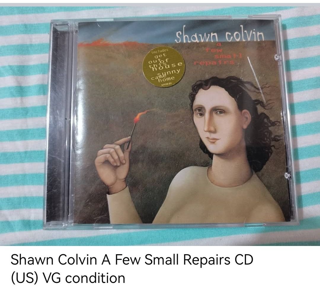 Shawn Colvin A Few Small Repairs CD (unsealed) (Category: CDs & DVDs) located in Dangcagan. Submitted by cd_haven5 (Listing ID 1470999978, Image 1). Description: #FORSALE #FORSALE #FORSALE #Authentic #Legit #Original We only sell original items. All items posted are on hand. Please message me for availability of the item/s because the items are also posted on my other online stores. All items are imported unless stated PH. We also accept Pre-orde