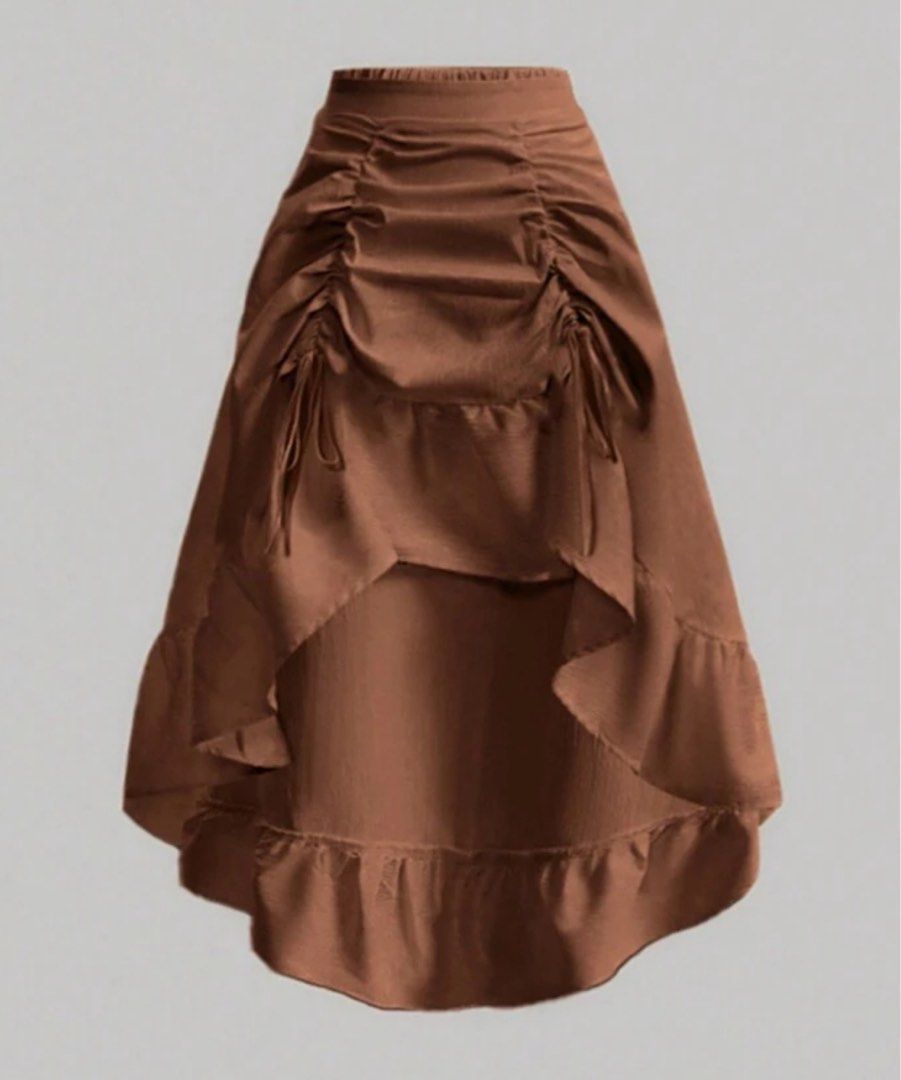 Shein Plus Size Brown Skirt (Category: Skirts) located in Malolos. Submitted by basementbargain (Listing ID 1471055905, Image 2). Description: Size: 1XL Product Measurement: Length: 95 cm Waist Size: 90-124 cm Never worn.