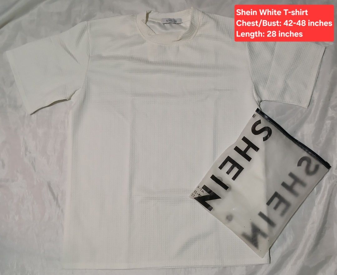Shein White Waffle Knit Oversized Tee L-2XL (Category: Shirts) located in Taguig. Submitted by miss_rein (Listing ID 1470969963, Image 2). Description: .