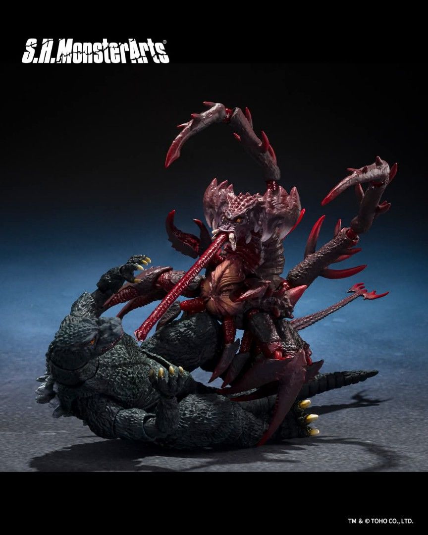 s.h.monsterarts Godzilla Jr. & Destoroyah Evolution Set (Category: Figurines & Statues) located in Manila. Submitted by mauchan00000303 (Listing ID 1470998127, Image 2). Description: - Authentic Bandai Tamashii Nations Web Shop release - Brand new and unopened in original box - Includes Godzilla Jr., aggregate form Destoroyah, and flying form Destoroyah - Highly detailed sculpts and premium paint application - Fully poseable figures for dynamic d