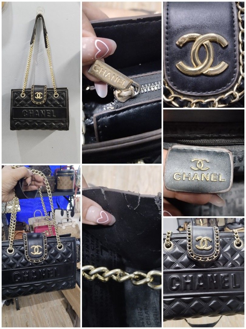 Shoulder / sling bag (Category: Cross-body Bags) located in Trece Martires City. Submitted by vherma (Listing ID 1470965921, Image 1). Description: black quilted leather shoulder bag featuring a gold-tone CC turn-lock closure and gold chain-link shoulder straps..