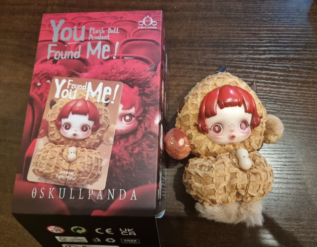 SKULLPANDA You Found Me Pranky Peanut (Category: Designer & Blind Box Toys) located in Lipa City. Submitted by soltrav (Listing ID 1471056905, Image 1). Description: • Purchased in Japan 🇯🇵 • Includes: [Figure, box & character card] Actual photos provided. Feel free to message me for inquiries or additional pictures!.