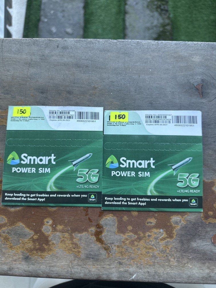 Smart Power Sim (Category: Sim Cards) located in Manila. Submitted by xenasales (Listing ID 1471004923, Image 1). Description: 100 pesos each.