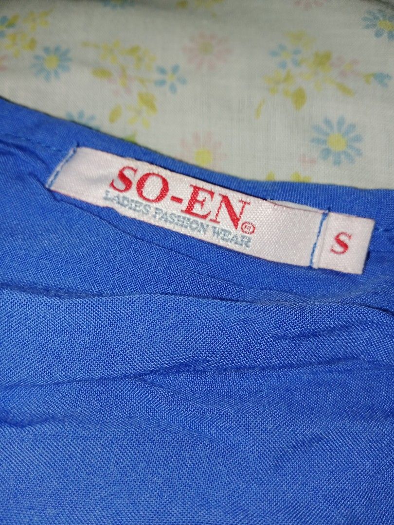 So-En Blue Blouse Size S (Category: Blouses) located in Manila. Submitted by tannie444 (Listing ID 1471102956, Image 3). Description: ✿ S-M ✿ Super breathable & comfy!! ✿ Cute ruffle design on the bust area ᯓᡣ𐭩 Mode of payment: GCash ᯓᡣ𐭩 J&T.