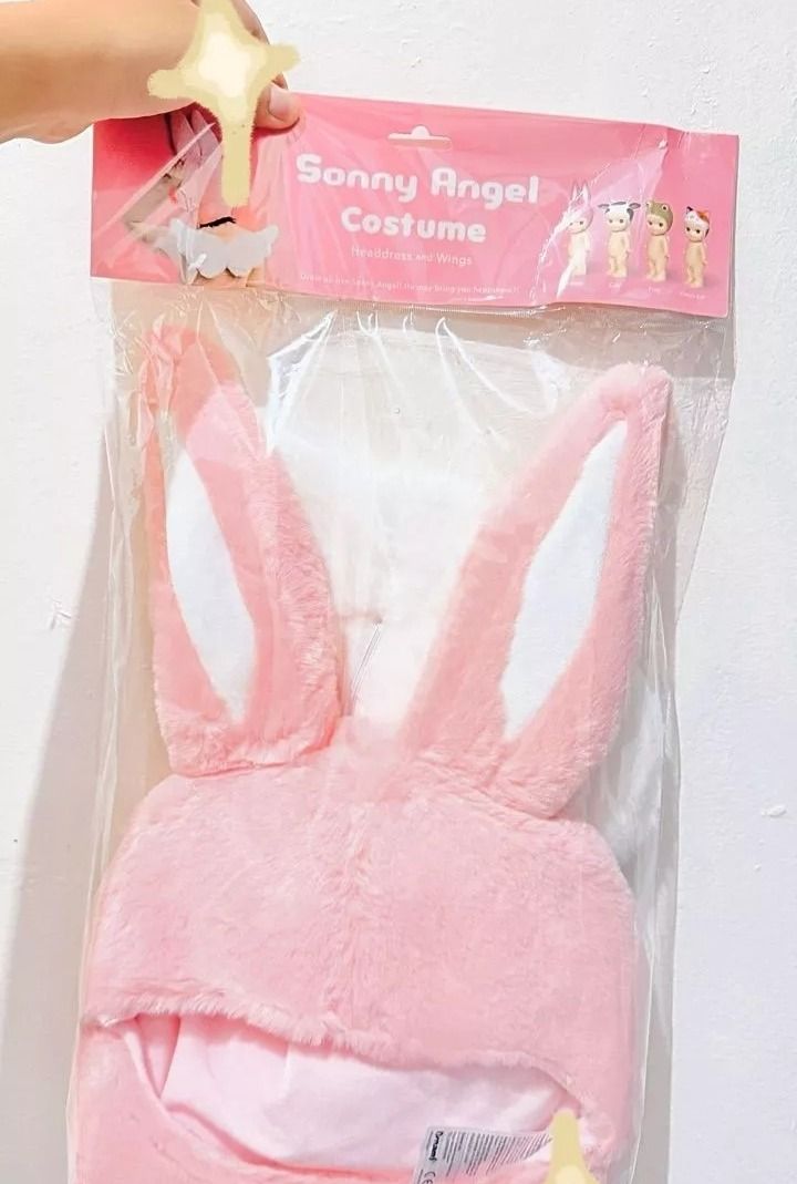 Sonny Angel Pink Bunny Costume Headress and Wings, Babies & Kids ...