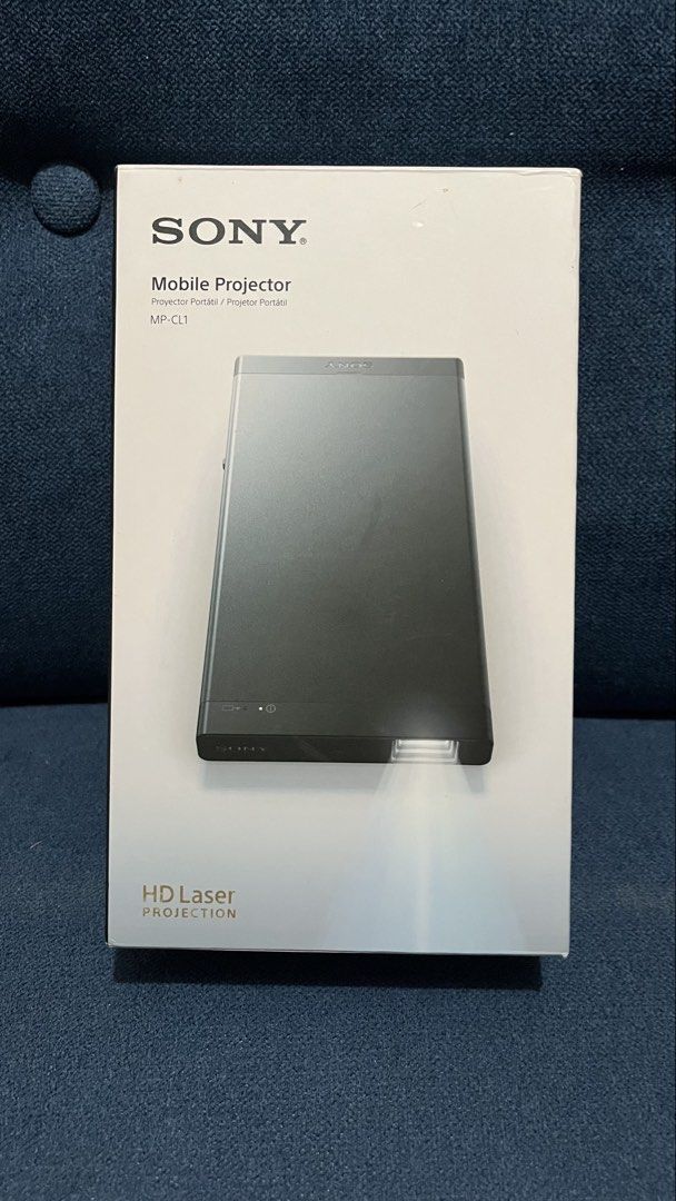 Sony MP-CL1 Mobile Projector HD Laser (Category: Projectors) located in Bay. Submitted by ronellie (Listing ID 1471096786, Image 1). Description: - Brand: Sony MP-CL1 Mobile Projector in original box - Resolution: HD laser projection with 1920x720 resolution - Battery: Built-in 3400mAh battery (approx. 120 mins continuous projection) - Connectivity: Wi-Fi, HDMI, or MHL - Design: Super compact size, fits easily in a bag - Inclusions: Startup guide
