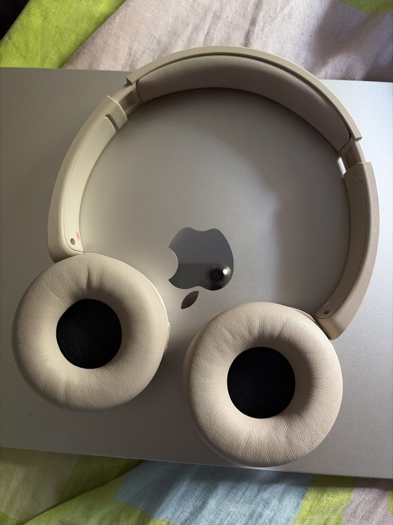 Sony wh-ch520 (Category: Headphones & Headsets) located in Manila. Submitted by helpm3declutt3rrr (Listing ID 1470987011, Image 2). Description: Less than one month lang nagamit, no issues at all + with warranty - Color: Stylish beige - Fit: Lightweight over-ear design with soft, clean cushions and an easily adjustable headband - Performance: Great sound quality ideal for daily commutes and working from home - Battery: Holds a strong charge for l