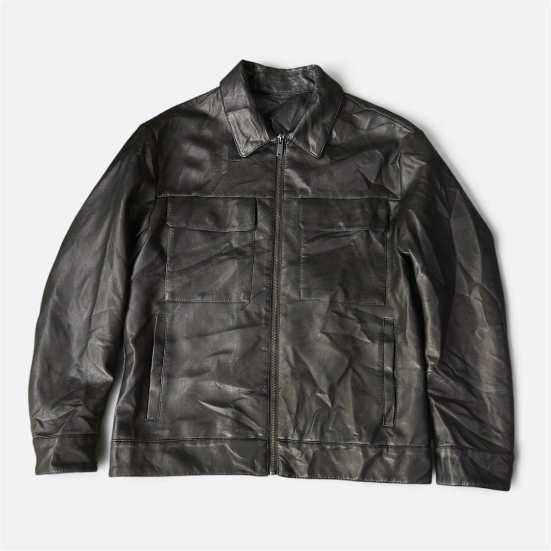 SPAO Black Faux Leather Jacket (Category: Coats, Jackets and Outerwear) located in Cagayan de Oro. Submitted by caspian_thrift (Listing ID 1471015058, Image 1). Description: 20x25 Excellent Condition No Issue.
