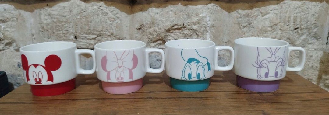 stackable ceramic Disney character mugs originally sold at Daiso. (Category: Coffee & Tea Tableware) located in San Fernando. Submitted by dntjapansurpluselyu (Listing ID 1471083460, Image 1). Description: .