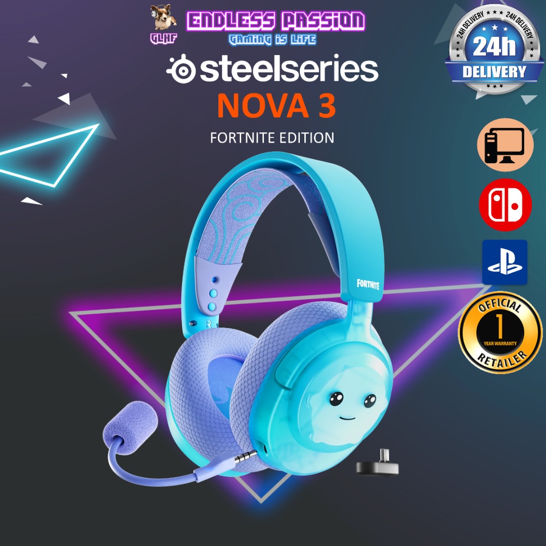 SteelSeries Arctis Nova 3 Wireless Gaming Headset - Fortnite Limited ...
