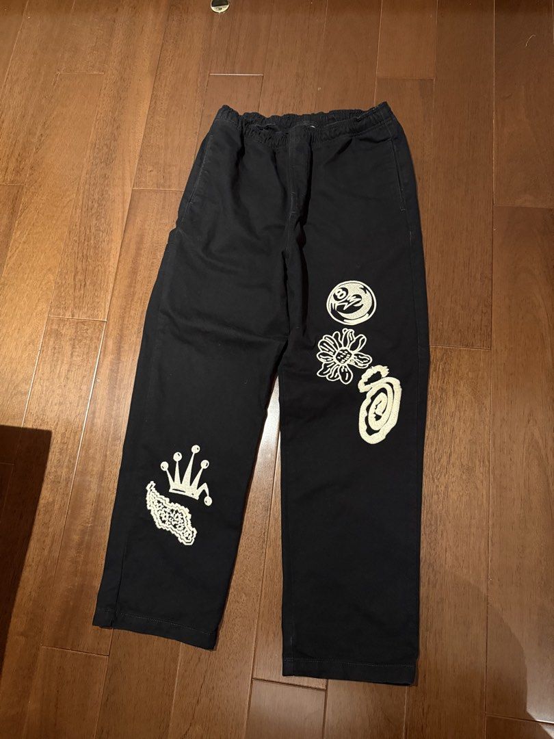 Stussy beach pants (Category: Joggers) located in Manila. Submitted by martinmarggg (Listing ID 1471008298, Image 2). Description: Stussy beach pants size M fits L 42-43 inches total length Php 6,000 only (10k+ srp).