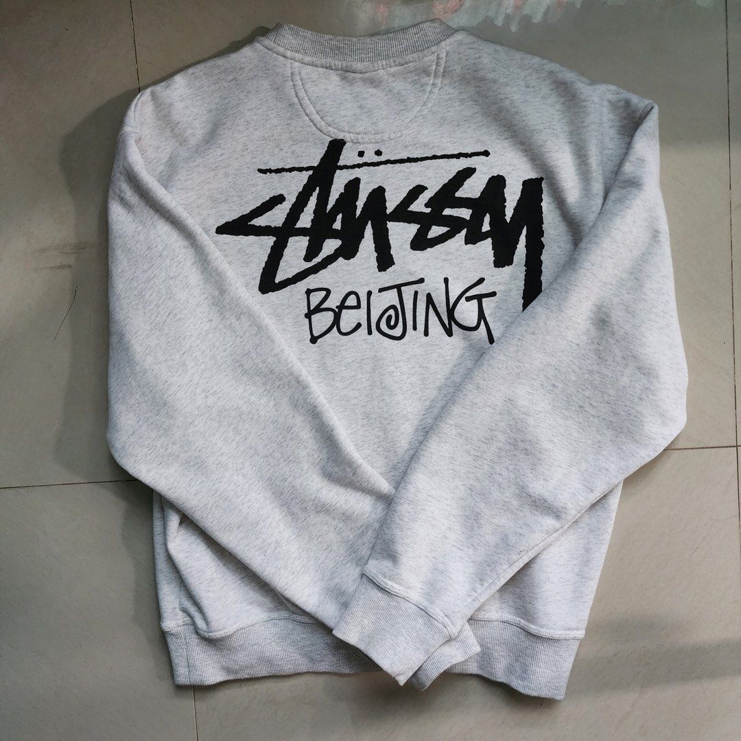 Stussy “Beijing” Chapter Crewneck Sweatshirt (Category: Coats, Jackets and Outerwear) located in Asingan. Submitted by add2kurt (Listing ID 1470968541, Image 1). Description: Dimensions Size Medium on tag Width: 24 inch Length: 27 inch Issue: washable stain check on last 2 image.
