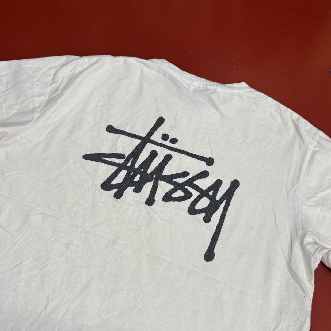 STUSSY TEE (Category: Formal Shirts) located in Pasig City. Submitted by buzzthrifty (Listing ID 1471003253, Image 2). Description: SIZE L-XL 23x27 NEEDS WASH ONLY NO SIDE STICHINGS.
