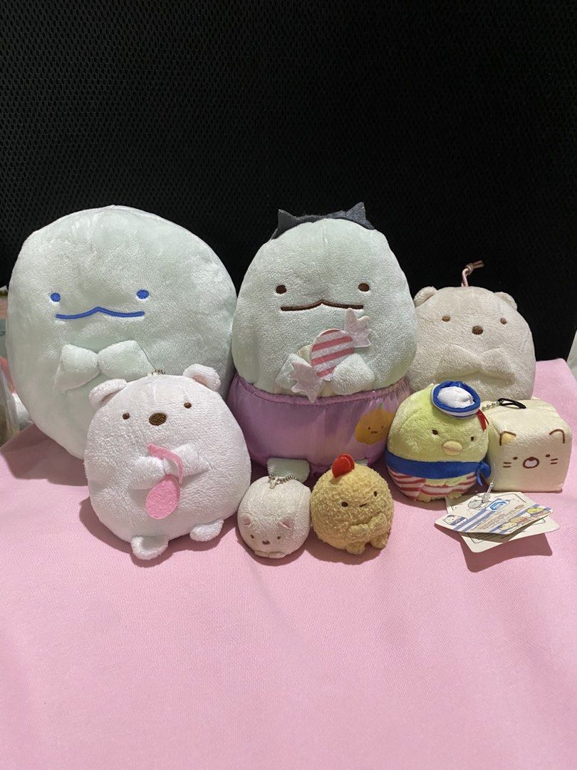 Sumikko Plushies and Charms Bundle (Category: Plushies & Soft Toys) located in Guagua. Submitted by toy_corner (Listing ID 1471060323, Image 1). Description: All with etiketa Yung iba may need wash Pampanga loc Sold as is MOP: Gcash J&T courier .
