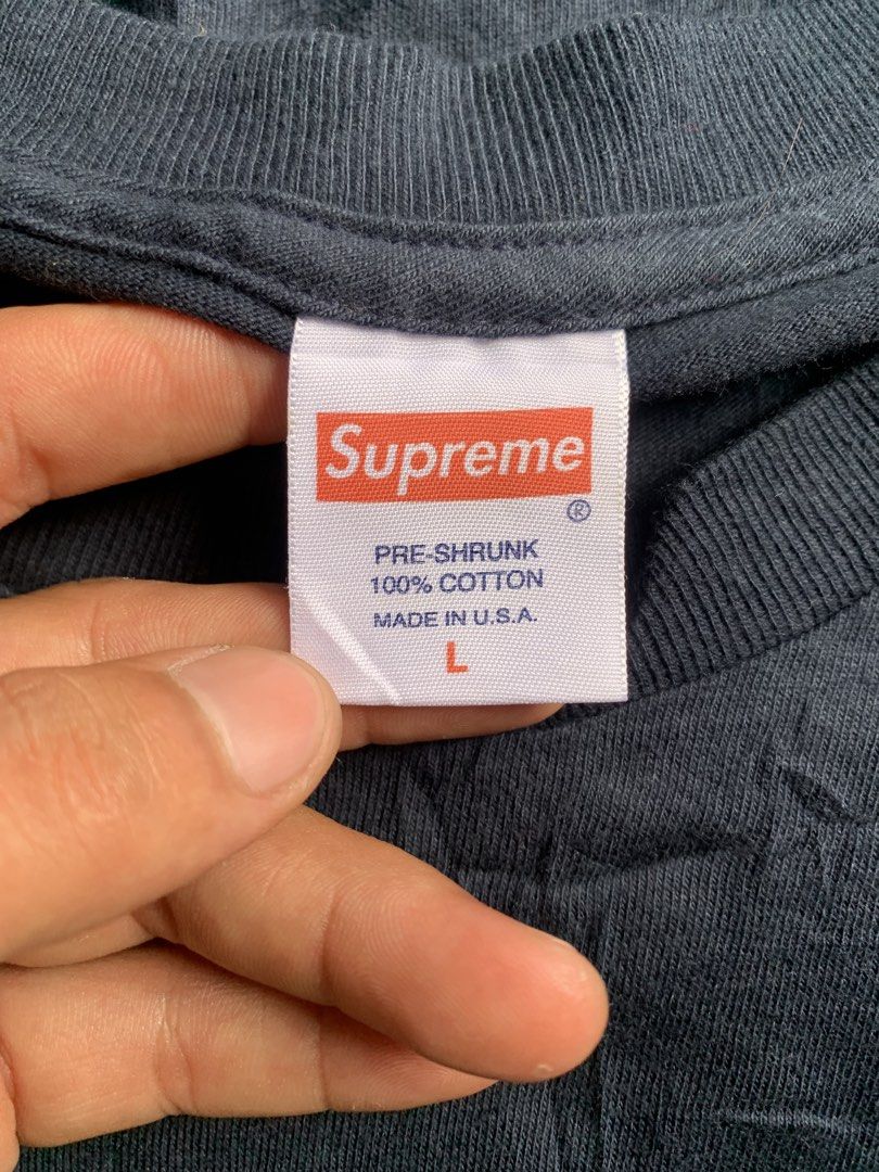 Supreme (Category: Tshirts & Polo Shirts ) located in Davao. Submitted by kalbosouthlandkings13 (Listing ID 1470984702, Image 3). Description: Supreme Size large 22x29 Excellent condition 10/10 color rate issue hairline .