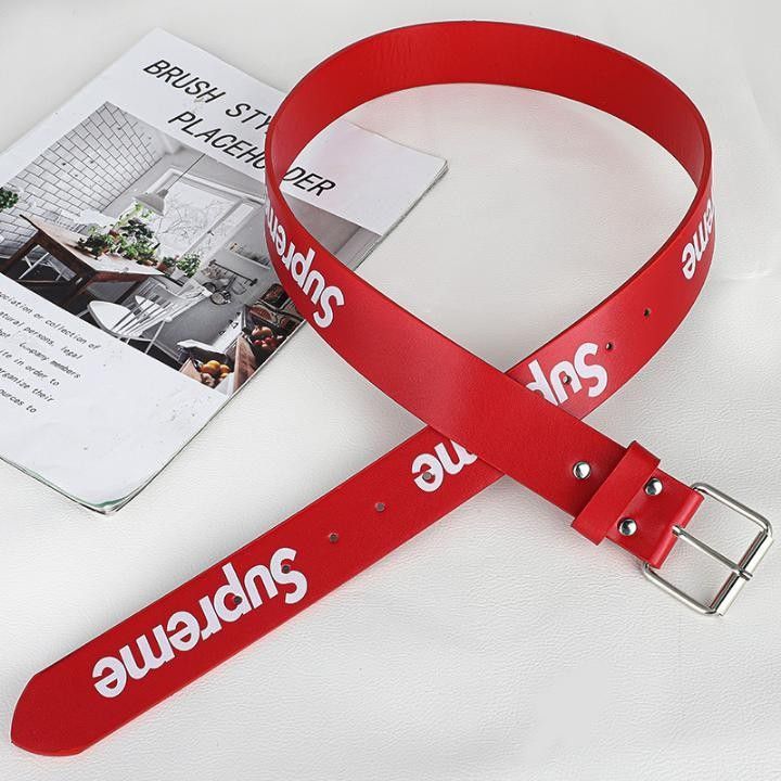 Supreme Logo Leather Belt - Multiple Colours (Category: Belts) located in Manila. Submitted by yvl.mnl (Listing ID 1470971017, Image 3). Description: SUPR*ME BELT ALL COLORWAYS AVAILABLE CAN DO MEETS AND JNT @yvl.mnl on IG.