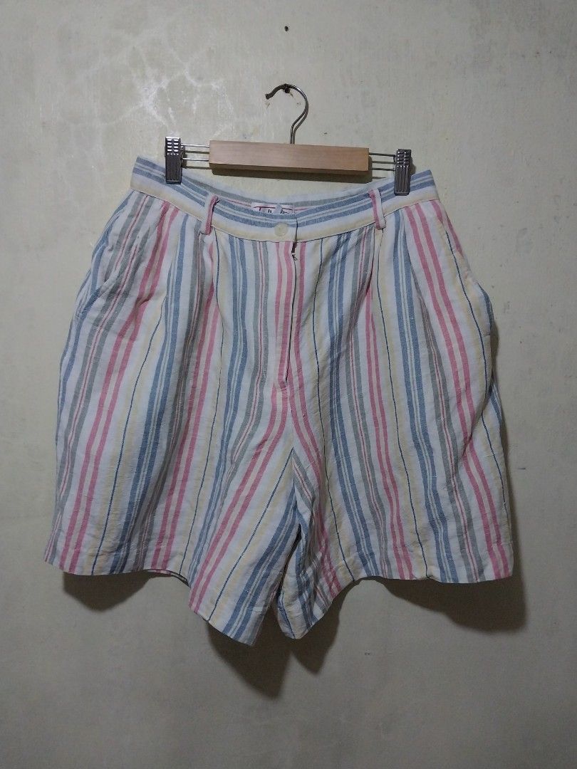 Talbots Striped Casual Shorts Multi-color (Category: Shorts) located in Manila. Submitted by PrinceDani.Clothing (Listing ID 1471093421, Image 1). Description: talbots linen blend stripes shorts Size 28in waist 28in length excellent condition .