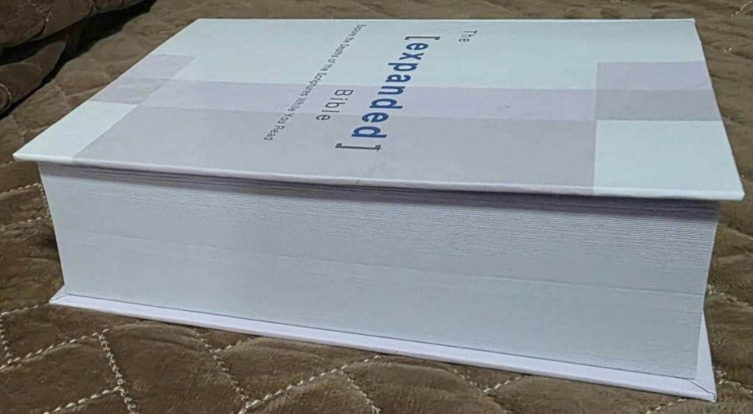 The EXPANDED Bible (Category: Religion Books) located in Quezon City. Submitted by marklamsen (Listing ID 1471056840, Image 3). Description: For Sale - The EXPANDED Bible (Personal collection copy) In white hardbound cover (original print) Ideal for use by ministerial/theological students, lay pastors, Bible preachers, etc. Dimension: 9.5-inch tall by 7-inch wide and 2.5-inch thick (same size as Lamsa Bible) For only Php 2,450 Price excludes ship