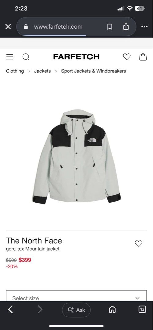 The North Face Mountain jacket GTX (Category: Activewear) located in Manila. Submitted by bibiies2.0xghettothrift (Listing ID 1470988324, Image 2). Description: Mine 1650 Details W23 L29 Large to XL brandnew condition loc. baclaran parañaque.