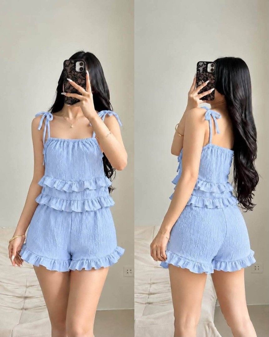 THERESE TOP AND SHORT TERNO (Category: Sets or Coordinates) located in Cainta. Submitted by agirlnamedkatkatII (Listing ID 1470981598, Image 3). Description: THERESE TOP AND SHORT TERNO P290.00 FREESIZE CAN FIT FROM SMALL FABRIC: BARK CREPE FABRIC NOTE: PLEASE PROVIDE 2ND AND 3RD COLOR OPTIONS.