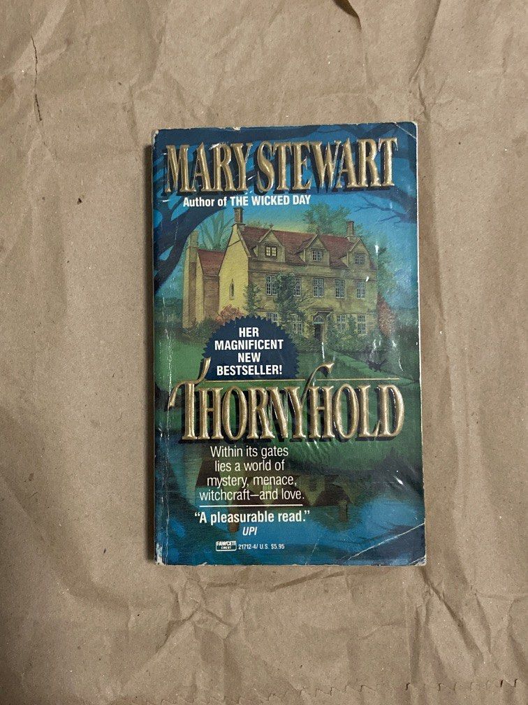 Thornyhold by Mary Stewart (Category: Storybooks) located in Manila. Submitted by happyoldyear_ (Listing ID 1471079575, Image 1). Description: signs of shelf wear with plastic cover but not taped to the book all pages intact.