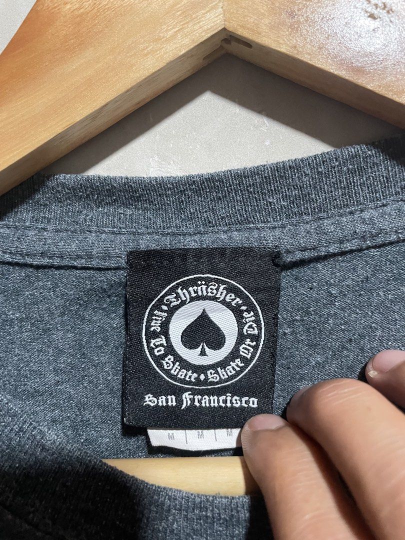 Thrasher Flame Logo Dark Grey T-Shirt (Category: Tshirts & Polo Shirts ) located in Zamboanga. Submitted by guthens (Listing ID 1471066035, Image 3). Description: Condition- excellent Issue- minimal hairline Color rate- 9.5/10 Best fit for large .