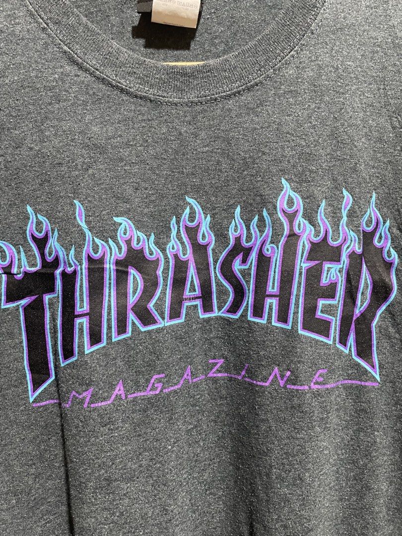 Thrasher Flame Logo Dark Grey T-Shirt (Category: Tshirts & Polo Shirts ) located in Zamboanga. Submitted by guthens (Listing ID 1471066035, Image 2). Description: Condition- excellent Issue- minimal hairline Color rate- 9.5/10 Best fit for large .