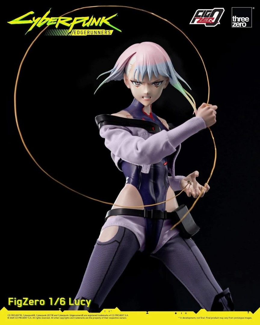 threezero FigZero 1/6 Cyberpunk Edgerunners Lucy Action Figure (Category: Figurines & Statues) located in Manila. Submitted by mauchan00000303 (Listing ID 1470995583, Image 3). Description: - Authentic threezero FigZero 1/6 scale Lucy action figure from Cyberpunk: Edgerunners - Highly articulated for dynamic posing and display - Includes multiple interchangeable faceplates and hands - Comes with iconic weapons including the monowire accessory and
