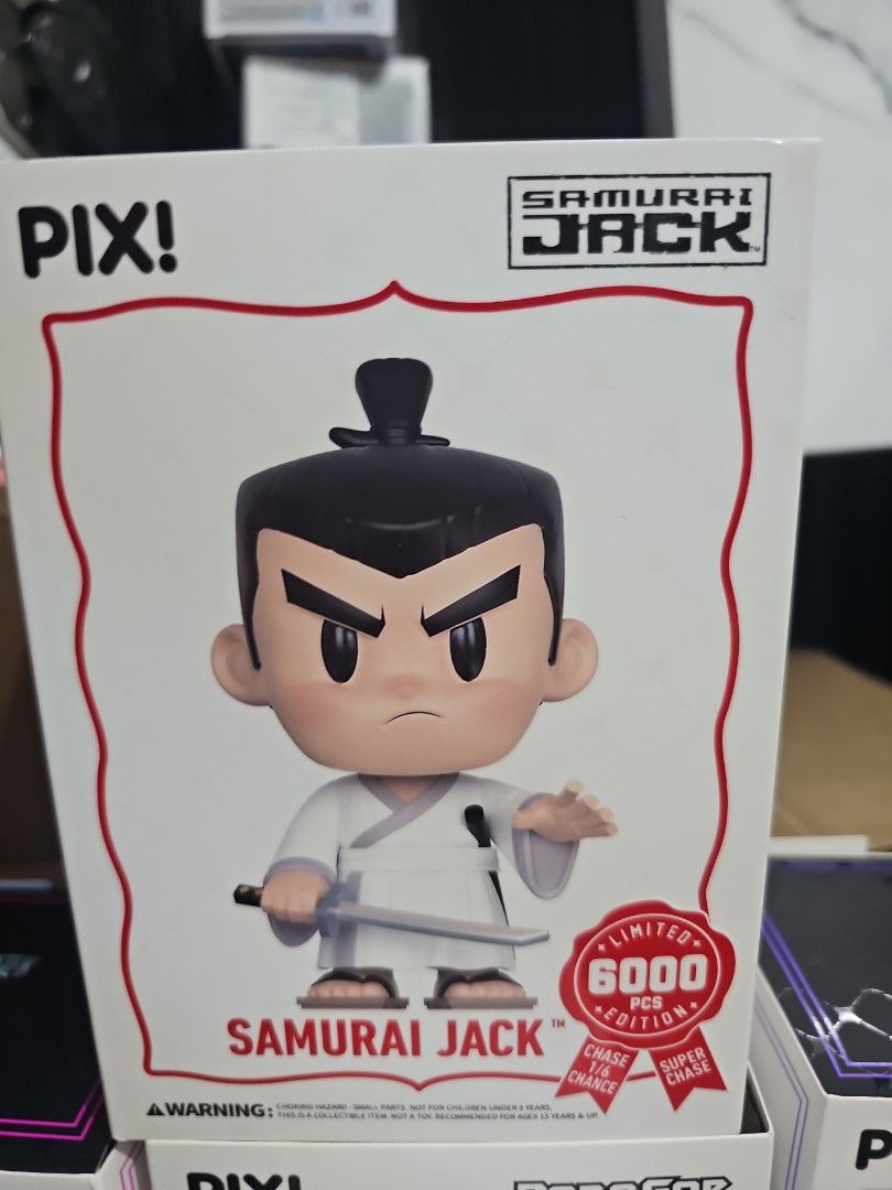 Thrilljoy Pix! Samurai Jack Hero Vinyl Figure Limited Edition (Category: Figurines & Statues) located in Manila. Submitted by learni01 (Listing ID 1471002949, Image 1). Description: - Item: Thrilljoy Pix Samurai Jack Figure (Hero Version) - Rarity: Limited edition, numbered out of 6,000 pieces total production - Design: Features the iconic character in white robes holding his sword - Condition: Brand new, unopened box with clear window front - Pe