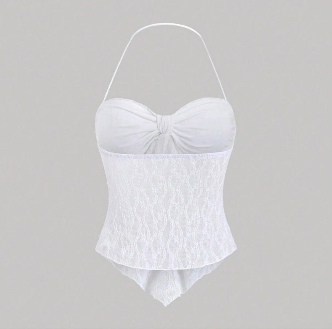 tie front white halter top (Category: Sleeveless) located in Makati City. Submitted by santanajdd (Listing ID 1471076053, Image 2). Description: 💬 dm for more info 📍 based in makati rfs: decluttering.