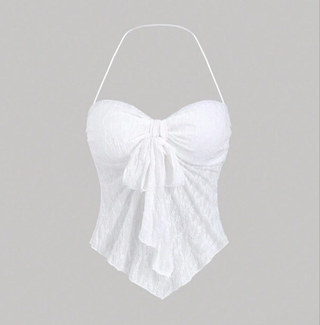 tie front white halter top (Category: Sleeveless) located in Makati City. Submitted by santanajdd (Listing ID 1471076053, Image 1). Description: 💬 dm for more info 📍 based in makati rfs: decluttering.