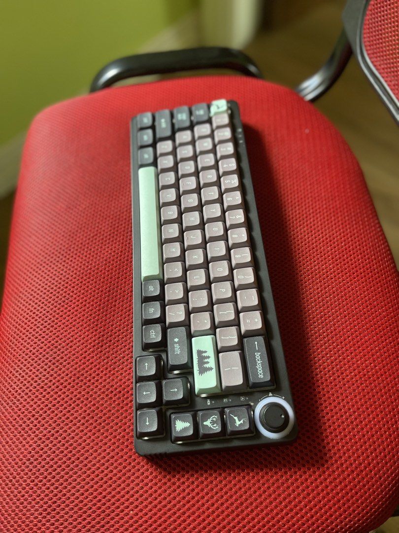 TM680 Mechanical Keyboard Custom Keycaps Knob Wireless (Category: Computer Keyboard) located in Manila. Submitted by sallykuwait (Listing ID 1471036408, Image 2). Description: Issues: Spacebar not responding switch just needs to be replaced Pre-built with Forest Design Keycaps and Black Switches 5-pin hot-swappable Exploded 65% layout - 67 keys - ANSI North-facing RGB LED Lighting Plastic Casing Pre-installed lubed cherry-style stabilizer and pla