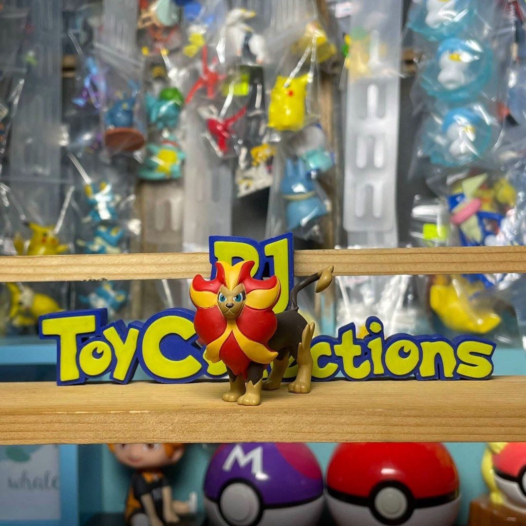 Tomy Pokemon Pyroar figure (Category: Figurines & Statues) located in Valenzuela. Submitted by bjtoycollections (Listing ID 1471073644, Image 1). Description: - Official Nintendo Pokémon Pyroar figure - Detailed red/yellow mane and brown body with long tail - Authentic stamp printed on the back - Loose figure, perfect for display or collection - Condition: Good, well-kept.