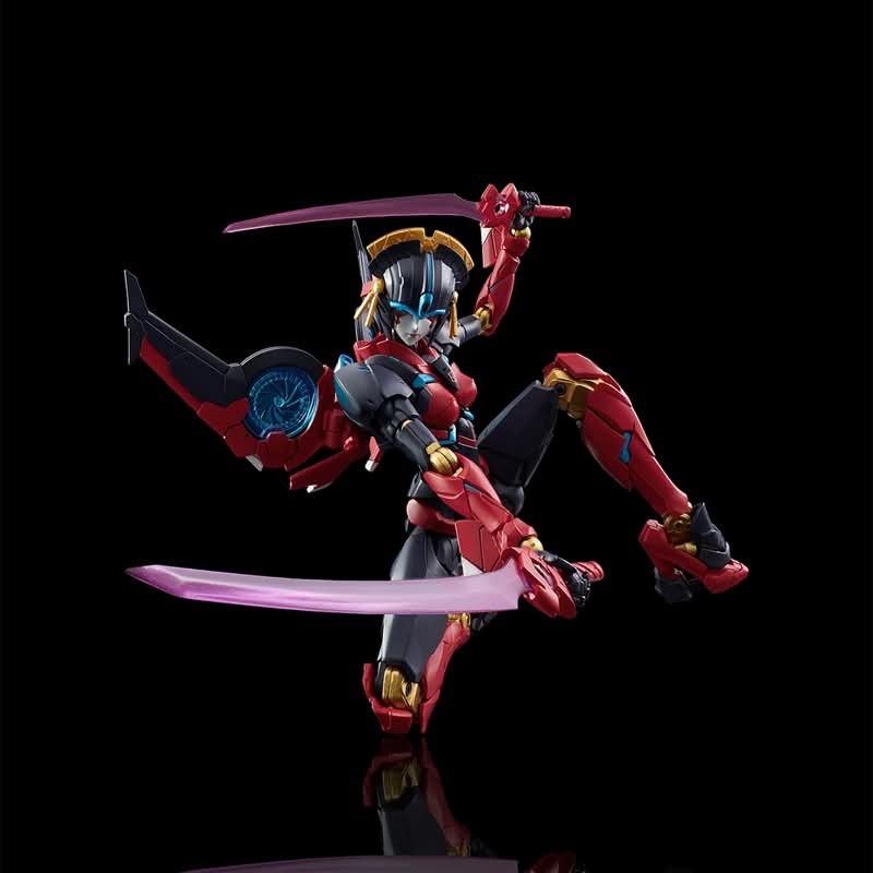 Transformers Flame Toys Furai Model Windblade Action Figure (Category: Figurines & Statues) located in Manila. Submitted by mauchan00000303 (Listing ID 1470979297, Image 3). Description: - Brand: Flame Toys Furai Model - Character: Windblade - Highly posable action figure with detailed black, red, and gold armor - Includes translucent pink twin swords, large polearm, blasters, and interchangeable parts - Joints hold poses exceptionally well - Ide