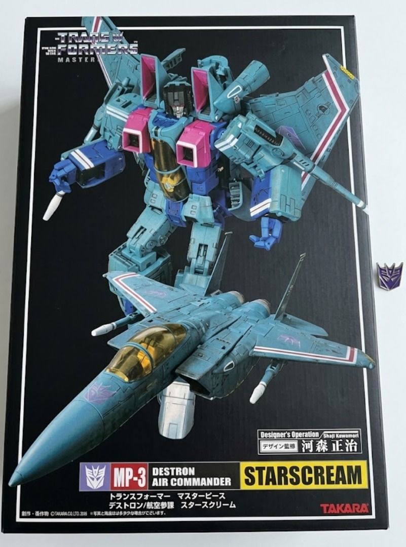 Transformers Takara Masterpiece MP-3 Starscream (Category: Figurines & Statues) located in Makati City. Submitted by gentlewind_f0e75e (Listing ID 1471112176, Image 2). Description: - Authentic Takara Masterpiece MP-3 Starscream Destron Air Commander edition - Adult collector owned;, figure in pristine condition sealed . - Converts seamlessly from highly articulated robot mode to detailed jet fighter - Features stunning box artwork with detailed 