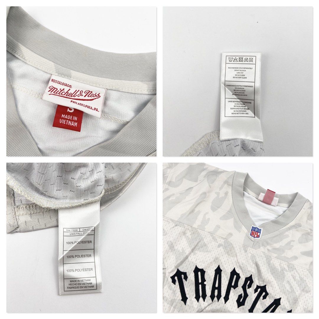 Trapstar x Mitchell & Ness (Category: Activewear) located in Manila. Submitted by draftdrops (Listing ID 1470939238, Image 2). Description: Super comfy jersey, printed design, collab and excellent condition Width :19 Length :15 Size:medium .