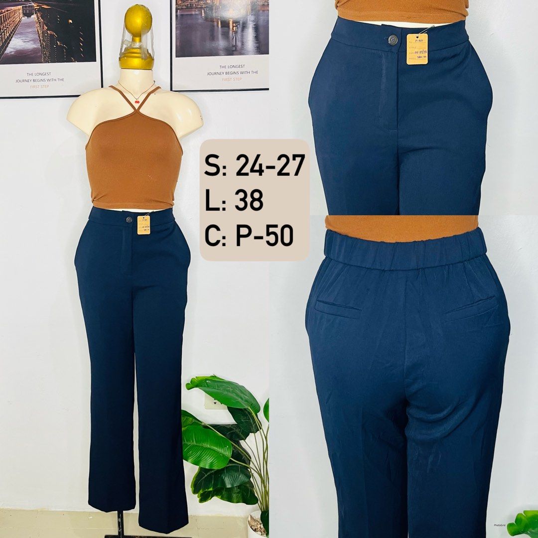 Trouser Pants | S: 24-27 (Category: Other Bottoms) located in Manila. Submitted by bengirlclothing (Listing ID 1471078644, Image 1). Description: Size: 24-27 inches Length: 38 inches Color: Navyblue Like NEW !!!.