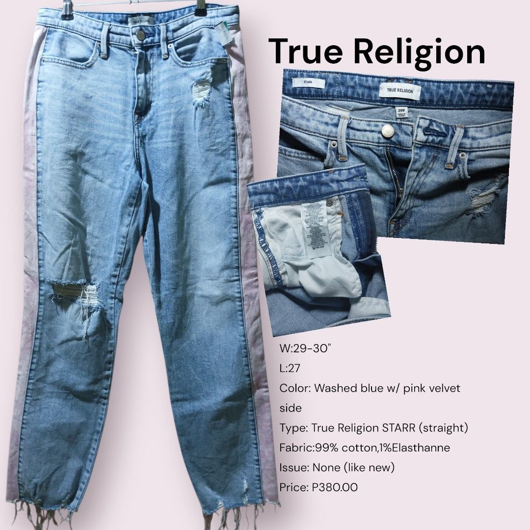 True Religion STARR Tattered jeans (Category: Jeans) located in Pastrana. Submitted by thevintageclub (Listing ID 1470935164, Image 1). Description: ( see attached pics for details ) Disclaimer: Pls manage your expectations .US bale.Need wash.