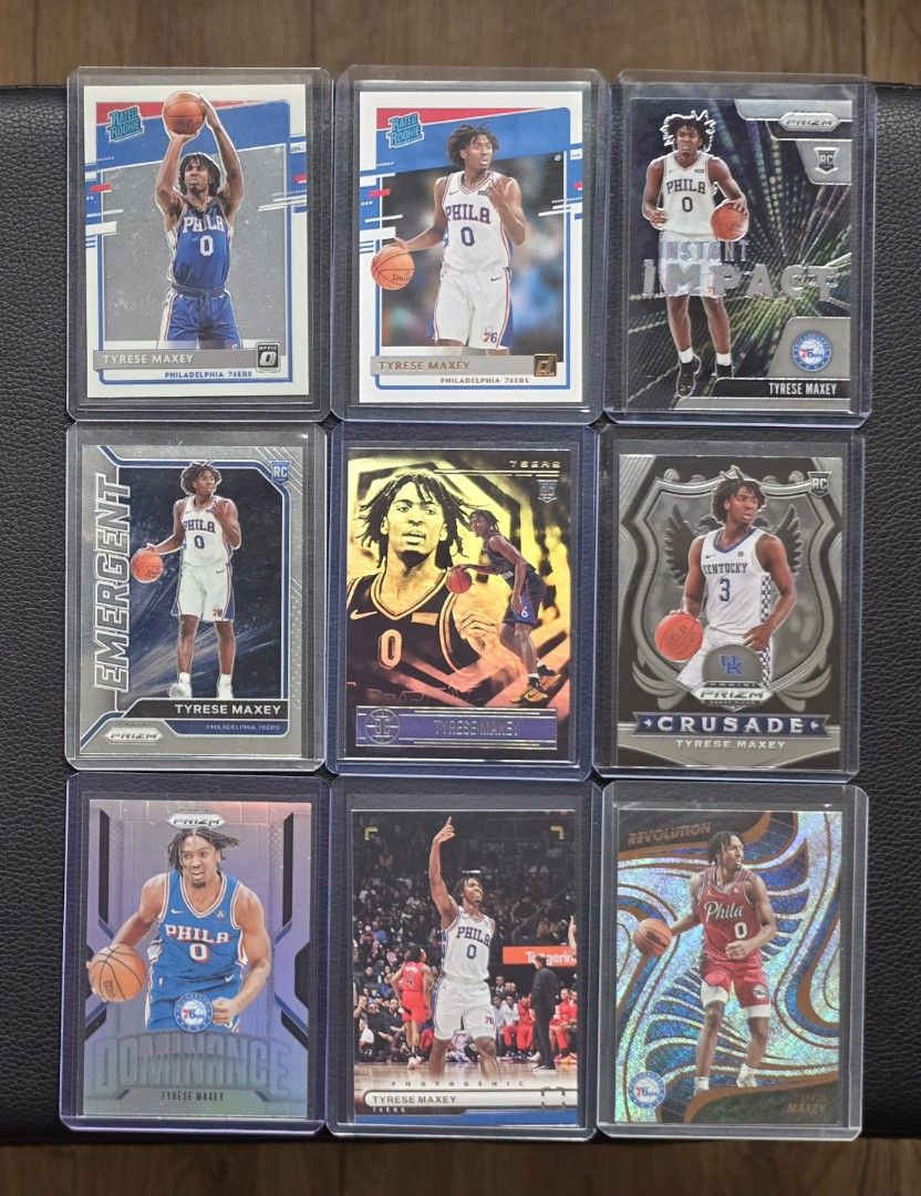 TYRESE MAXEY NBA CARD LOT (Category: Vintage Collectibles) located in Mandaluyong City. Submitted by xanderobert (Listing ID 1470945782, Image 1). Description: TYRESE MAXEY card lot 18 cards, 2000 php only. Packed using cardboard box and bubble wrap to ensure safety during shipping. *All items are legit and actual photos posted MOP: GCASH, PAYMAYA, BDO, BPI and UNIONBANK Check my profile for references.