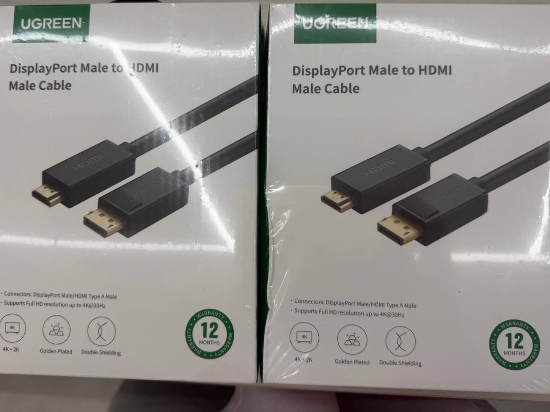 UGREEN DisplayPort Male to HDMI Male Cable 1m, Computers & Tech, Parts ...