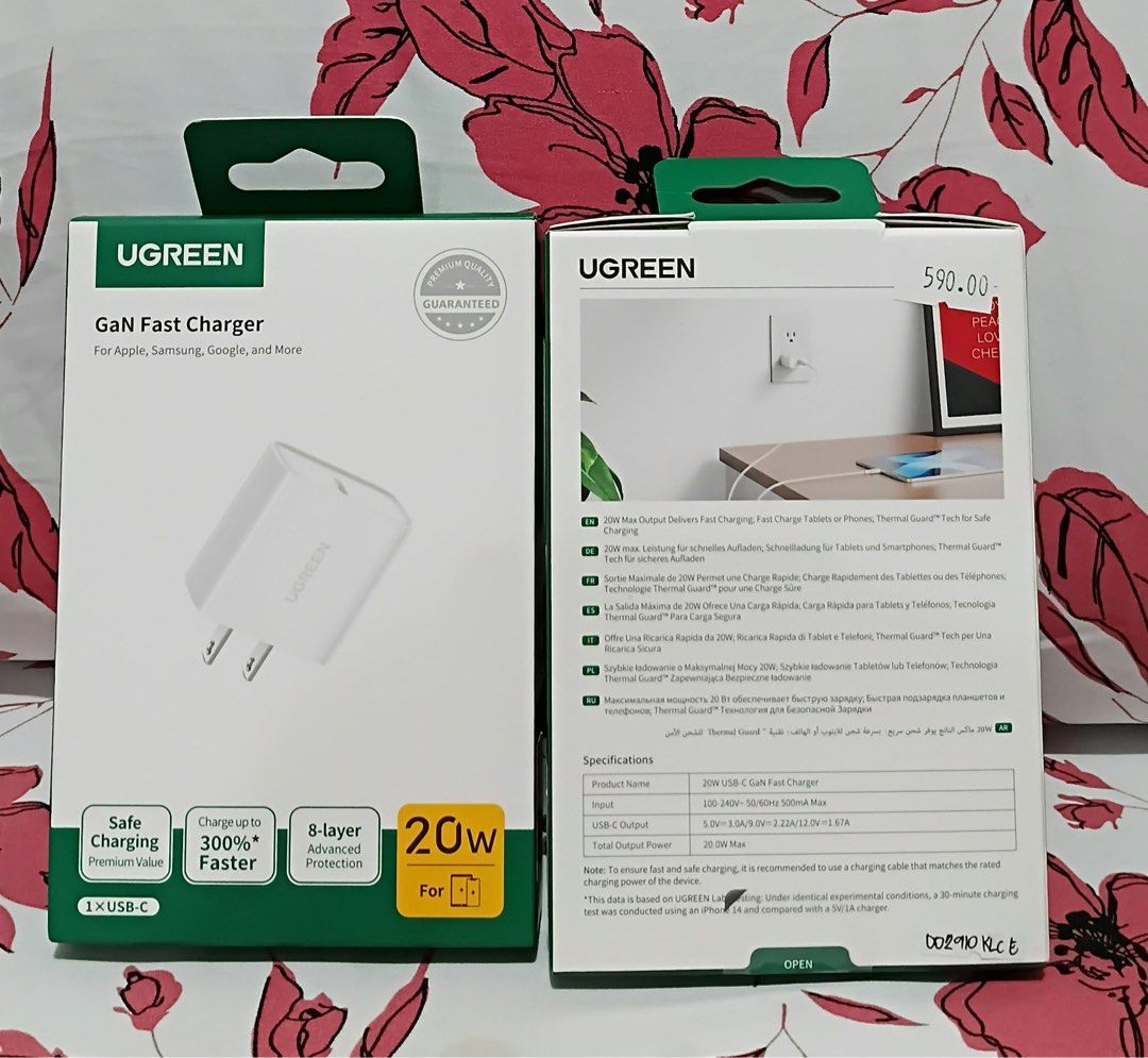 UGREEN GaN Fast Charger Adapter 20w Type C (Category: Cables & Adaptors) located in Manila. Submitted by mxrx_ (Listing ID 1471079523, Image 2). Description: .