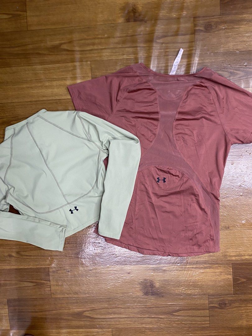 Under armour compression heat gear (Category: Activewear) located in Manila. Submitted by freshfindresale (Listing ID 1470961609, Image 2). Description: Both fit to medium size Like new No flaws Stretch Ganda sa personal .
