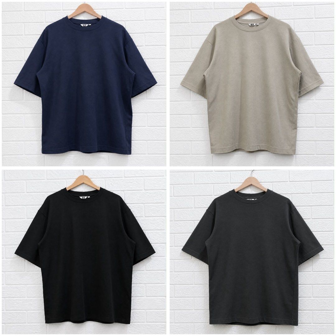 Uniqlo Airsim Oversized (Category: Tshirts & Polo Shirts ) located in Taguig. Submitted by thriftstar2 (Listing ID 1470934050, Image 1). Description: 350 each Excellent condition Colors: Blue - 1 pc (Size XL) Black - 2 pcs ( Size XL and L) Dirty White - 1 pc (Size XL) Gray - 1 pc (Size M).