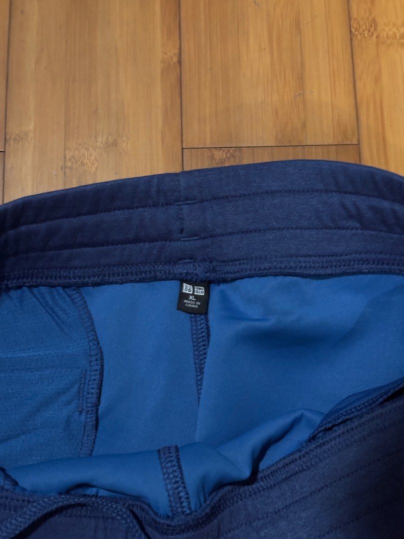 Uniqlo Blue Sweatpants XL (Category: Joggers) located in Del Monte. Submitted by matthew_0331 (Listing ID 1471052278, Image 2). Description: - Brand: Uniqlo - Color: Blue - Size: XL - Fit & Comfort: Drawstring waist, ribbed ankle cuffs, and soft fabric - Features: Convenient pockets on both sides - Versatility: Perfect for casual everyday loungewear or workout gear - Origin: Made in China.