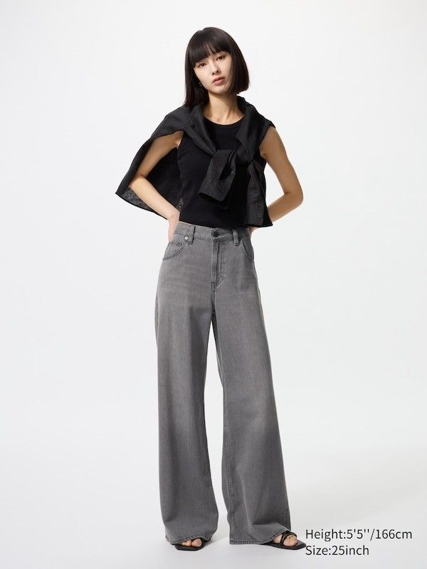 Uniqlo Drapey Wide Flare Jeans (Category: Other Bottoms) located in Angeles City. Submitted by miss_independent01 (Listing ID 1471048861, Image 1). Description: Uniqlo Drapey Wide Flare Jeans Width: 15.5 Length: 39.5 MOP: Gcash ✅ Mine Now, Pay Now ✅ First to Pay, Gets the Item 📍 PAMPANGA Courier: JnT 🚚🚚 PM 💌💌.
